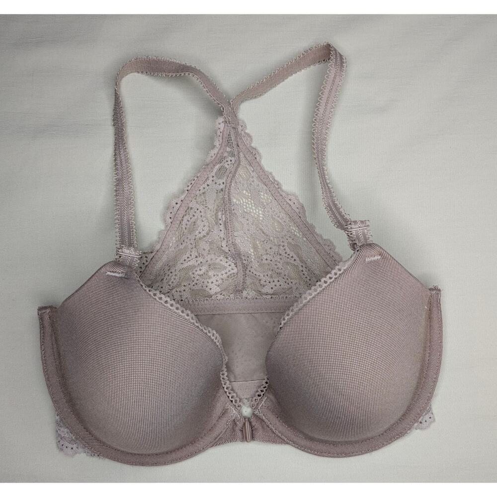 b.tempt'd Wacoal B.Charming Front Close Lace Racerback Bra 30DDD Mauve Coquette